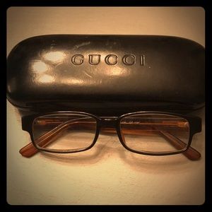 Gucci eyeglasses brown frames Made in Italy